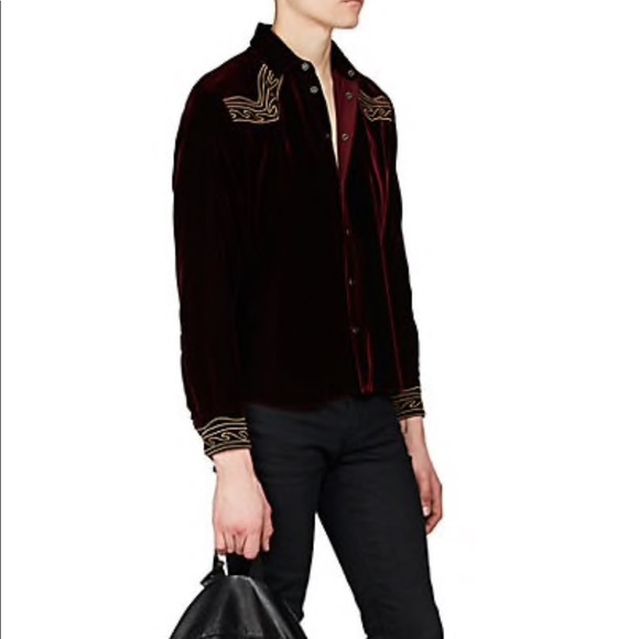saint laurent velvet shirt Limited 